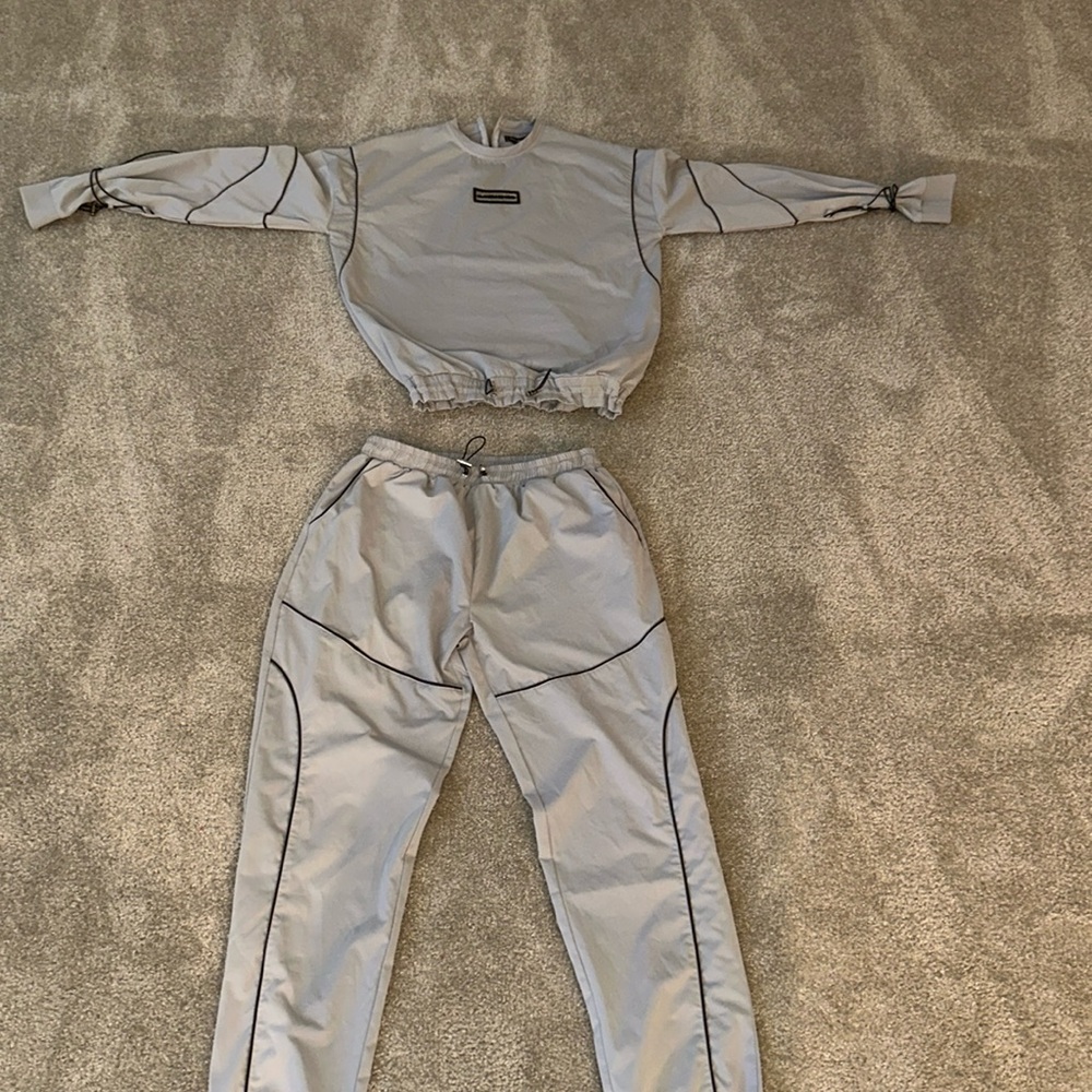 Stylish Maniere De Voir gray track suit!
